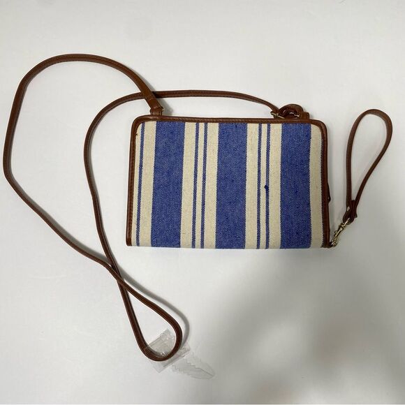 NWOT Time & Tru Women's Boho Coastal Clutch/Wallet/Wristlet Striped Shoulder Bag - Picture 11 of 15